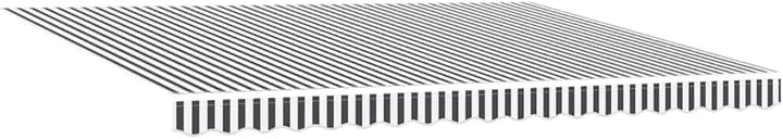 vidaXL Markise Einziehbar Anthrazit und Weiss 4,5x3 m Stoff & Aluminium 4.5 x 3 m Anthrazit und Schw