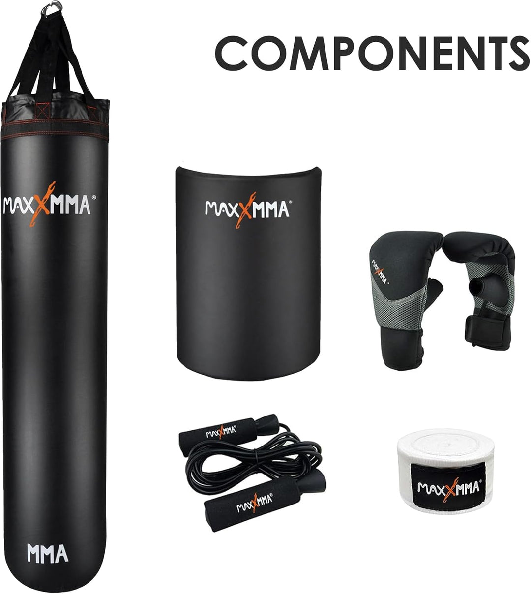 MaxxMMA 4-in-1 Schwere Wasser/Luft-Sack, Training Boxsack,Gewicht einstellbar, für Boxen, Kickboxen,