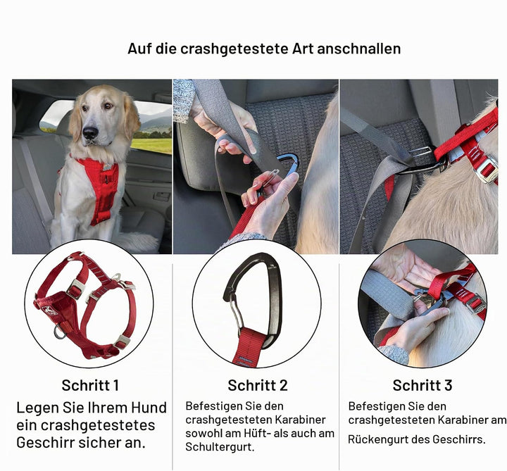 Kurgo Tru-Fit Hundegeschirr, Crash-Test-erprobtes Auto-Sicherheitsgurt, Für Hunde von 23 bis 36 kg,
