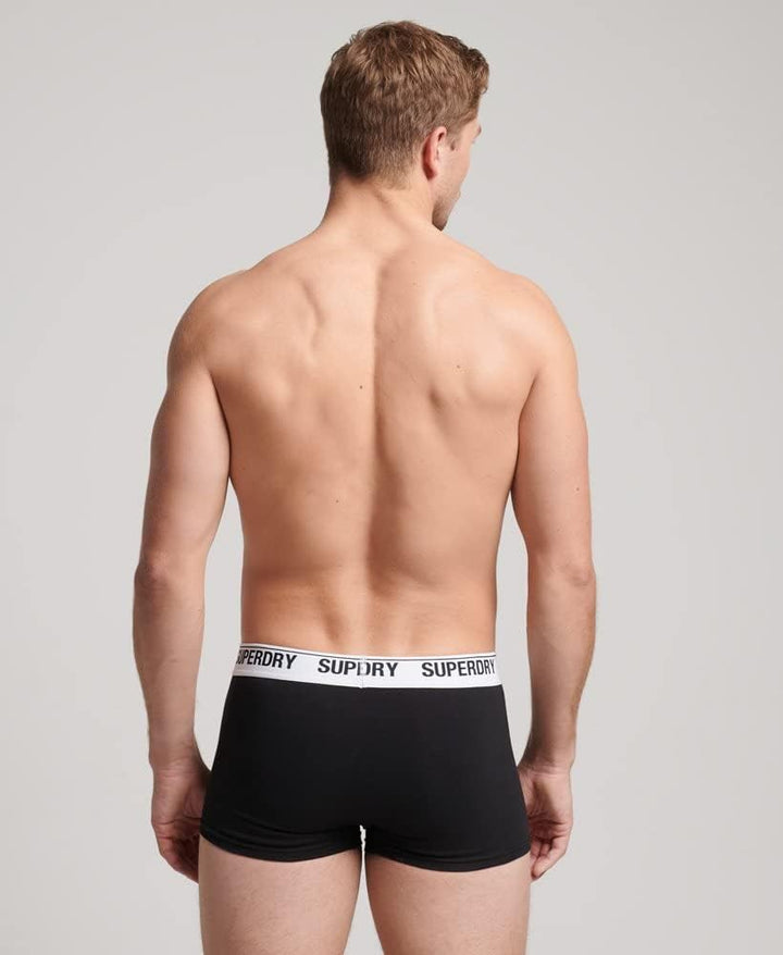 Superdry Herren Unterhosen aus Bio-Baumwolle im 3er-Pack Schwarzer Mix XL