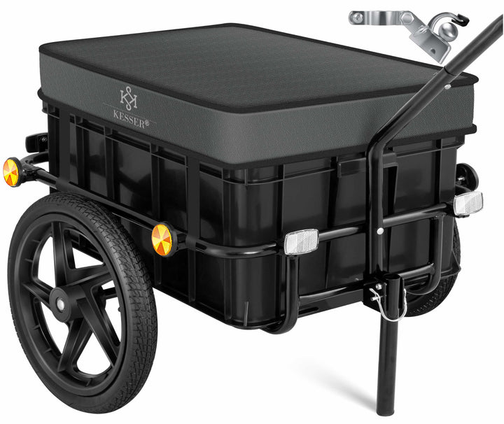 KESSER® Fahrradanhänger, Lastenanhänger, Handwagen mit Kupplung, Hochdeichsel, für Fahrrad Transport
