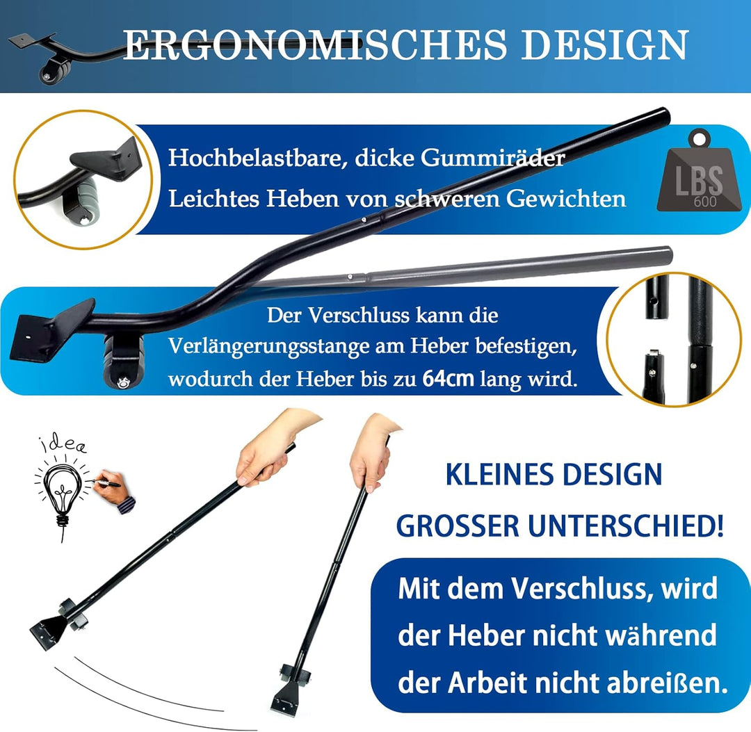 PULLEY Möbel Transportrollen Set, Möbelheber mit 4 Stück Bewegen Sliders Schwere Möbelrollen Verschi
