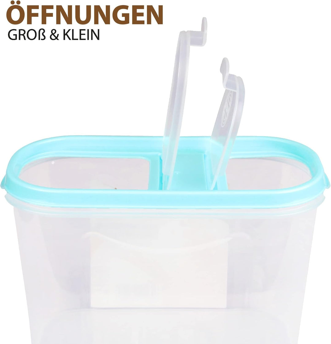 Vorratsdosen mit Deckel (3er Set - Mix) 1,4 Liter, Luftdicht Schüttdose BPA frei lebensmittelecht, V