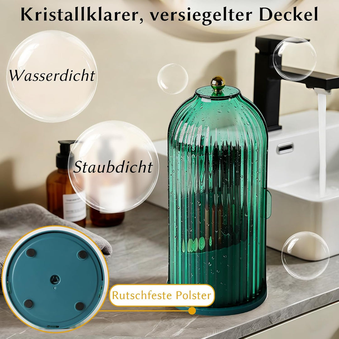 FAVORTALK Make Up Kosmetik Organizer, 360 Drehbarer Make-up-Pinselhalter, Organizer, Transparent, St