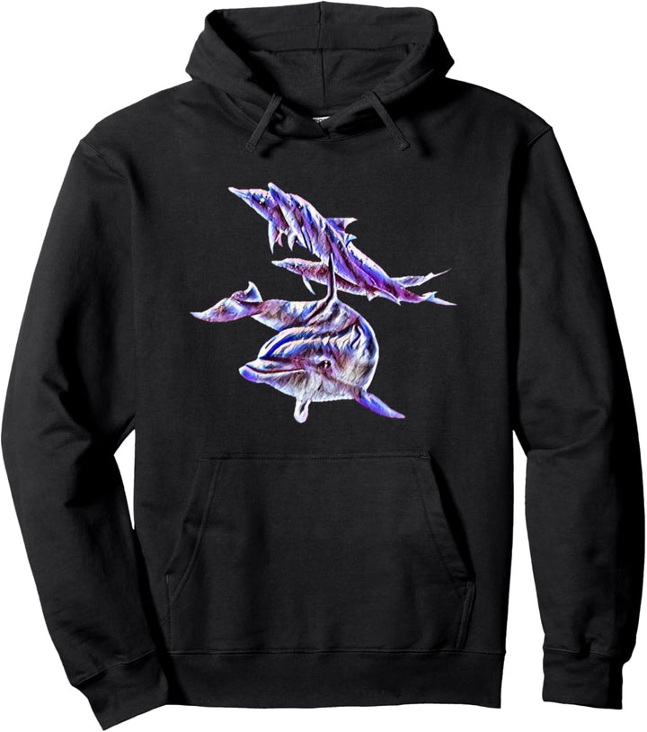 Delfin Tümmler Motiv Meeressäugetiere Tiere Ozean Delfine Pullover Hoodie