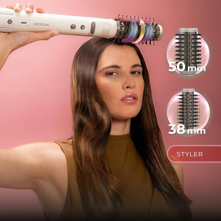 Cecotec AirGlam Gyro CeramicCare 8-in-1 Haarstyler, 8 Köpfe, 1500 W, 110.000 U/min, glättet und lock
