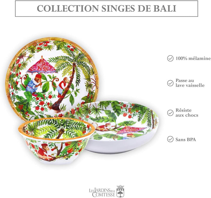 Les Jardins de la Comtesse – grosser Suppenteller ideal als Suppenteller oder Pastateller – Melamin