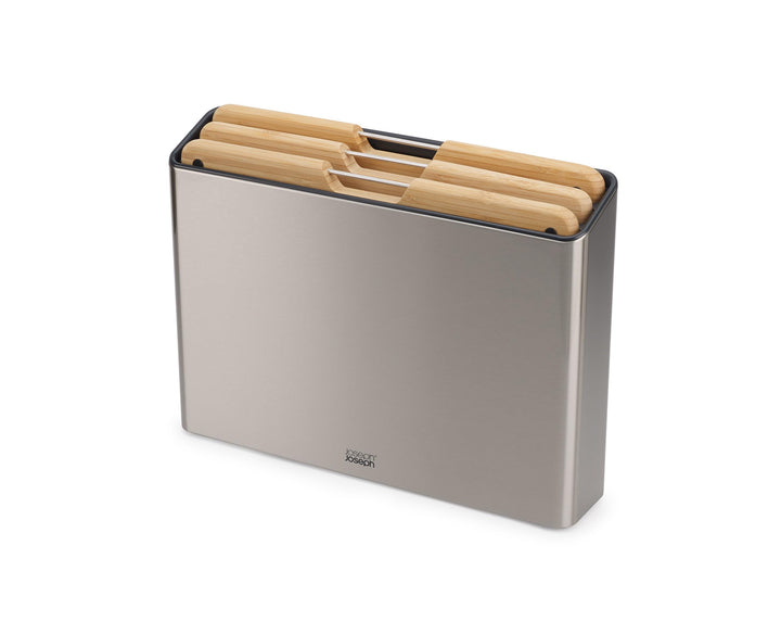Joseph Joseph Folio Prämie Schneidebrett-Set mit Aufbewahrungsbox, rutschfest, farblich gekennzeichn