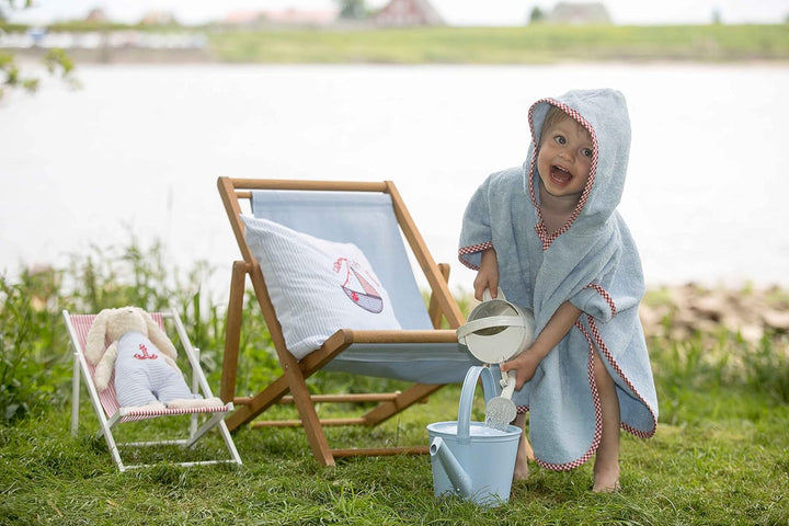 Hansekind Poncho, hellblauer Frottee, Möwe, 1-4 Jahre