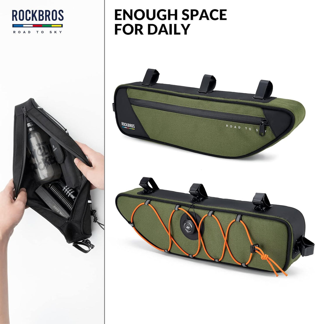 ROCKBROS Road-to-Sky Fahrrad Rahmentasche Reflektierende Wasserabweisende Fahrradtasche für Rahmen 2