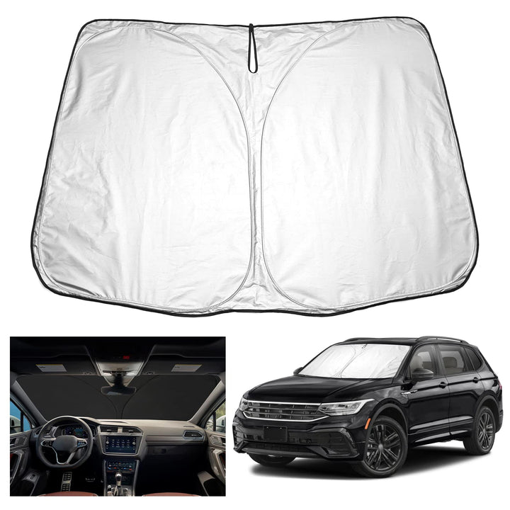 YEE PIN Sonnenschirm Auto kompatibel mit Skoda Karoq 2017-2023，Faltbare Auto Sonnenschutz Karoq Fron