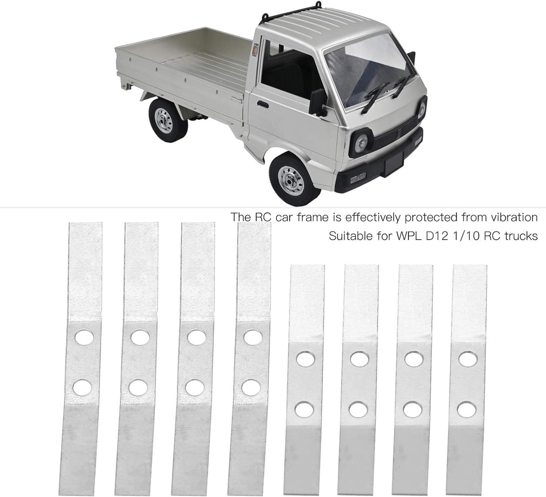 RiToEasysports 8Pcs Hinterachse Blattfeder Stahl Dämpfung Blattfedern Ersatzteile Kompatibel mit WPL