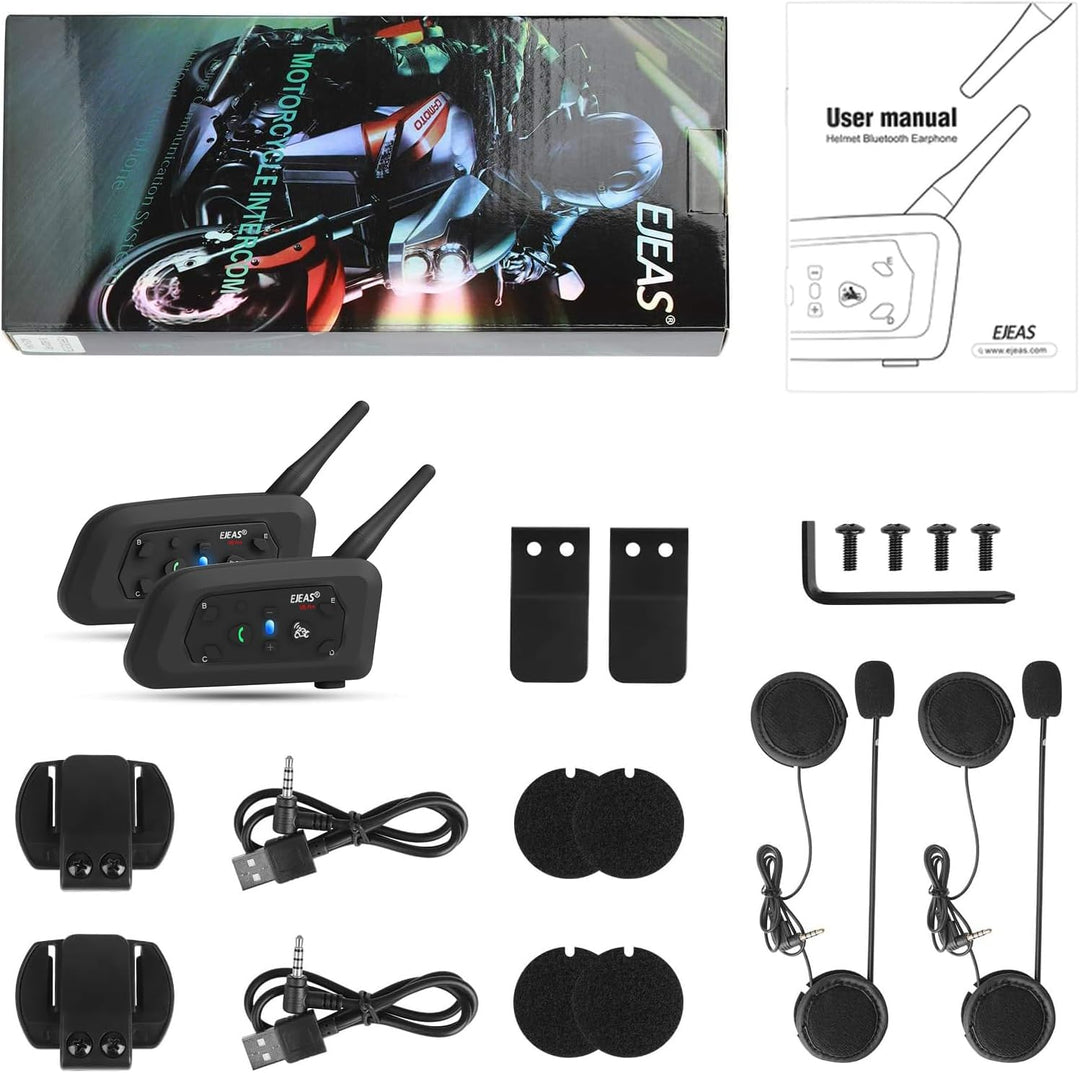 EJEAS V6PRO Motorrad Intercom Bluetooth Headsets 1200m bis zu 6 Reiters DSP-Rauschunterdrückung, Was