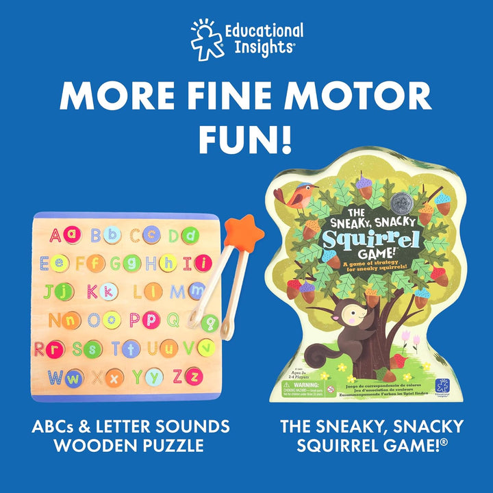 Learning Resources Easy Tweezies Gruppenset, Montessori Holzpinzetten ab 3 Jahren, Feinmotorik-Werkz