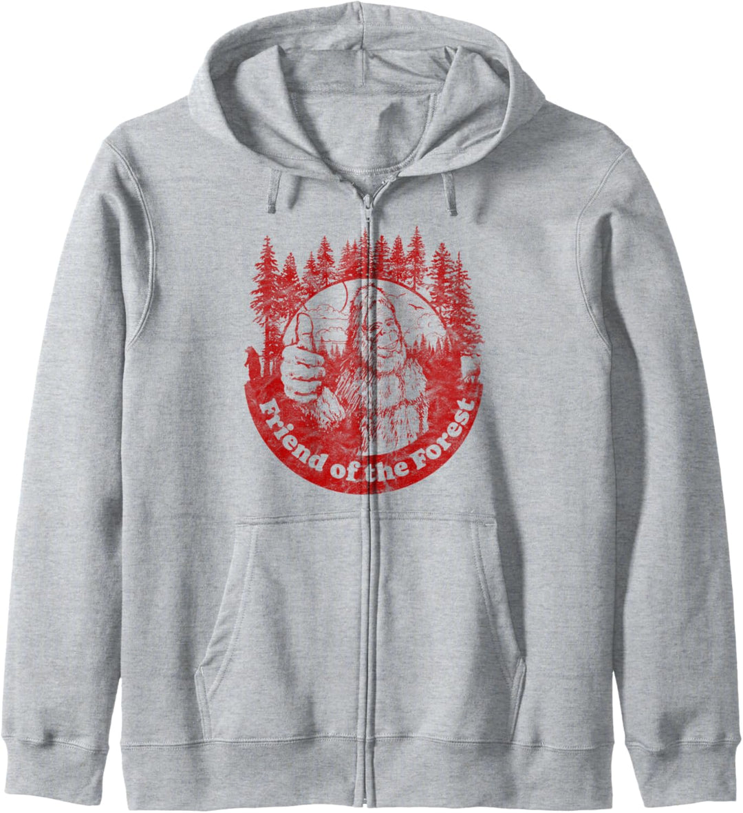 Friend of the Forest Funny Bigfoot Nature Thumbs Up Tree 80s Kapuzenjacke