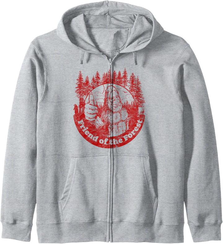 Friend of the Forest Funny Bigfoot Nature Thumbs Up Tree 80s Kapuzenjacke