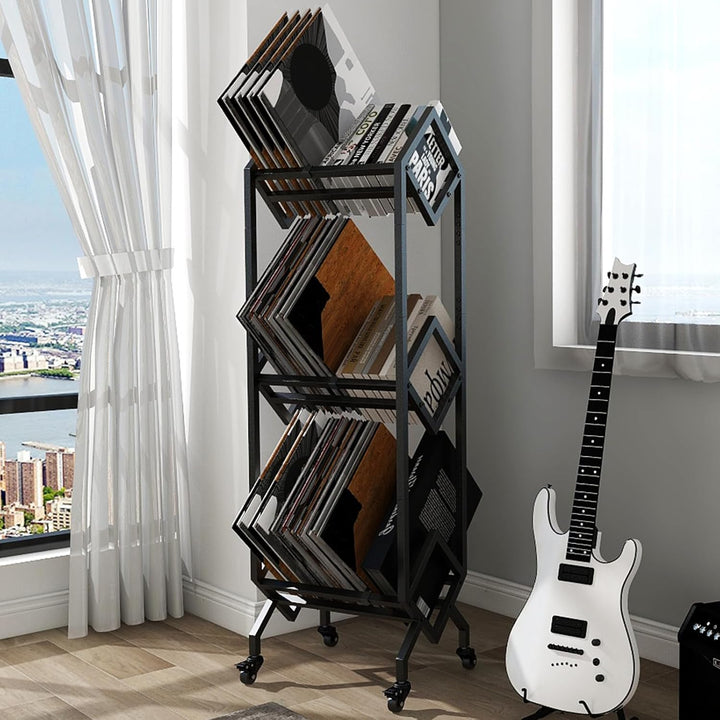 VEDECASA DJ Vinyl Record Schallplatten Plattenständer Regal Vinyl Regal mit 3-stöckiges Speicherhalt