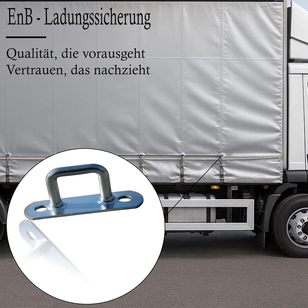 EnB Riemenkrampe 11x34 mm – 20 Stück verzinkte Planenhaken Made in Germany – extrem widerstandsfähig
