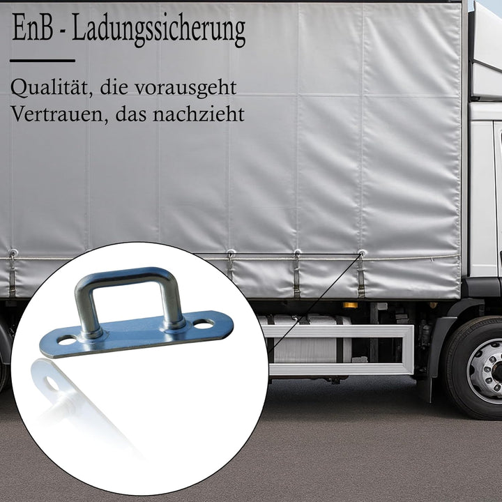 EnB Riemenkrampe 11x34 mm – 20 Stück verzinkte Planenhaken Made in Germany – extrem widerstandsfähig