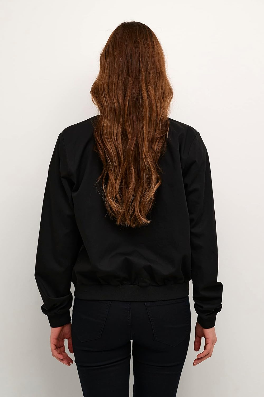 KAFFE Damen Bomber Jacke Damenjacke, lässig, Langer Ärmel, Relaxed Fit, Kalea Bomberjacke, Black Dee
