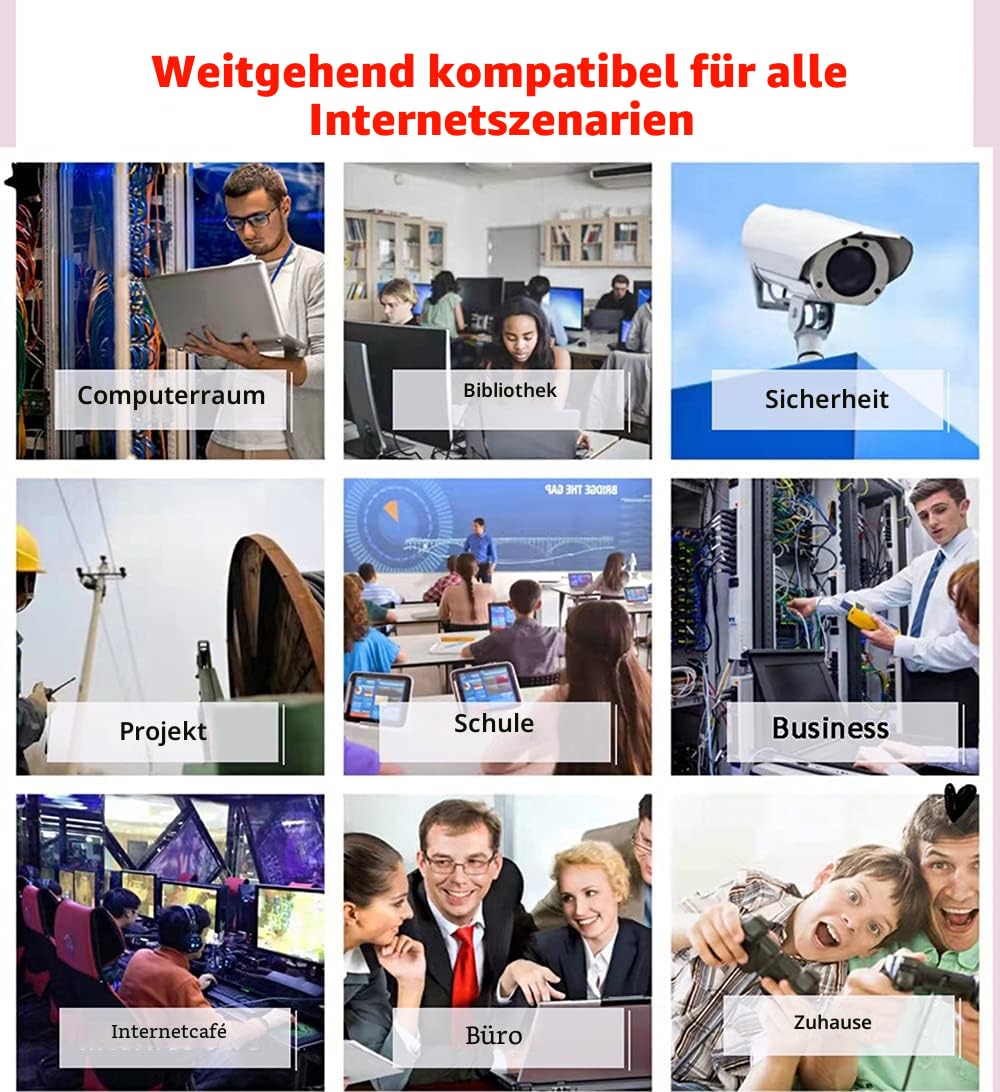 Cat 7 25m LAN Kabel aussen, Ethernet Kabel dünn- Netzwerkkabel Gigabit 10000 MbitS- Patchkabel- Cat.