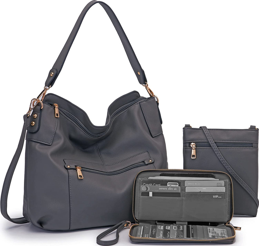 Idesort Grosse Umhängetasche, Damen-Handtaschen und Geldbörsen, Schulter- und Hobo-Taschen für Fraue