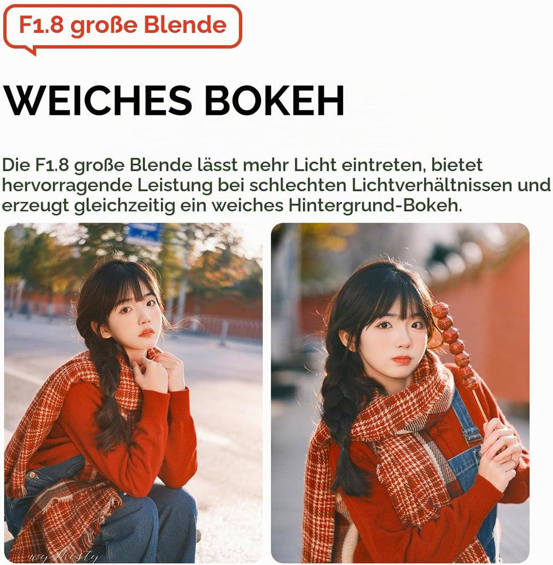 TTARTISAN 35 mm F1.8 Mark II für X-Mount Silver, AF-Objektiv 35 mm F/1.8 APS-C Portraitobjektive für
