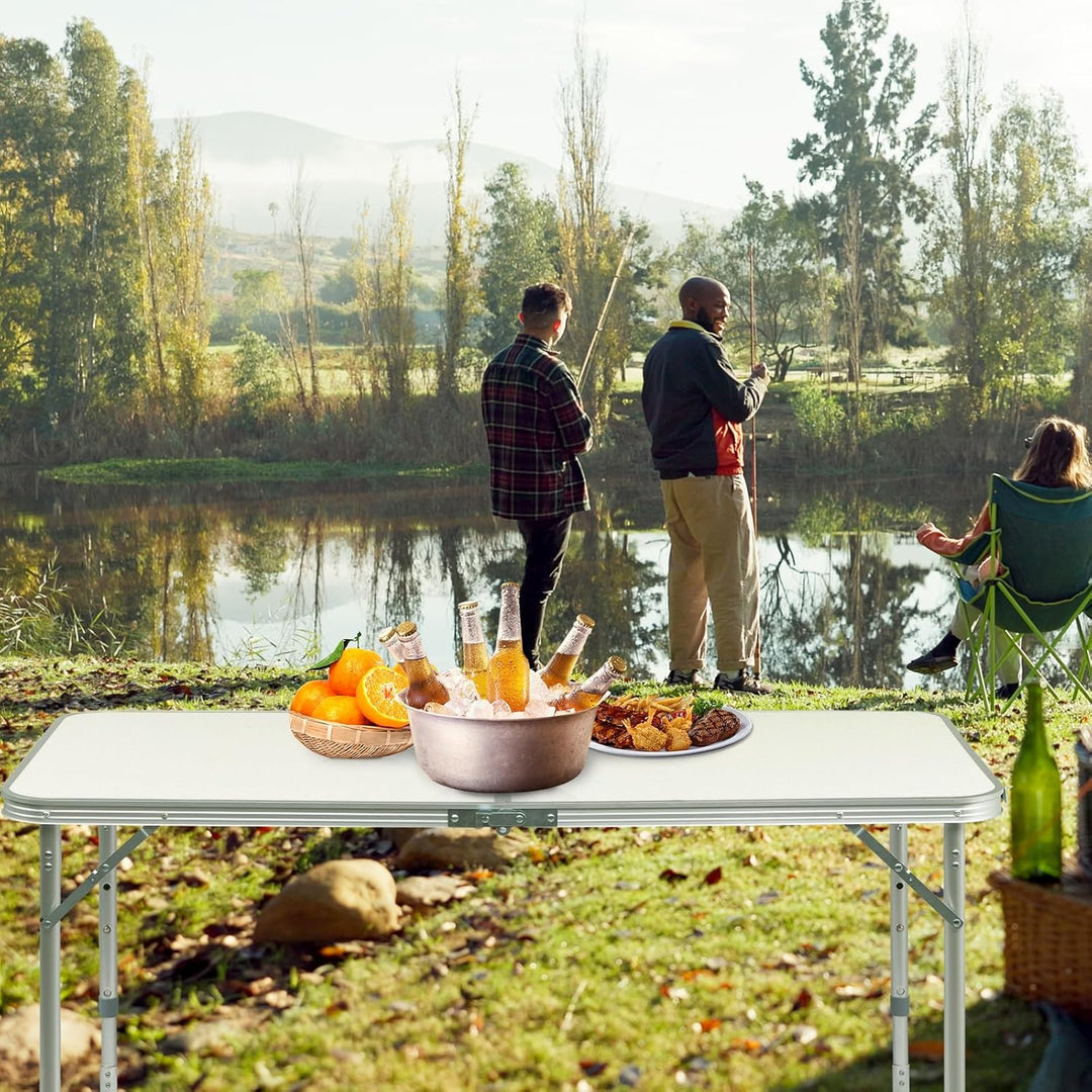 Bonnlo Klapptisch Höhenverstellbar, Gartentisch Wetterfest, Balkontisch Klappbar – Tragbarer Mehrzwe