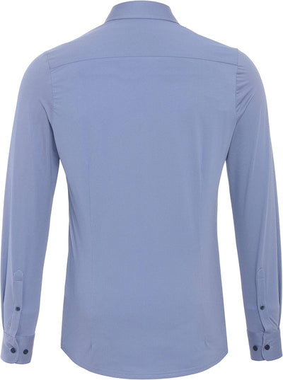 pure h. tico Herren Hemd 40 Uni Mittelblau, 40 Uni Mittelblau