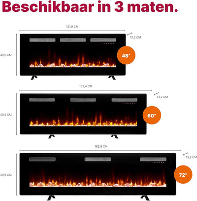 DIMPLEX - Sierra 48" - Elektrokamin - Schwarz, M - Patentierter Optiflame Flammeneffekt - Knisternde