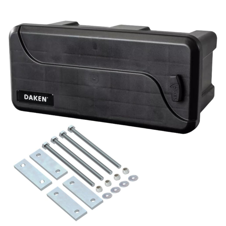 Daken Blackit 1 Deichselbox 550x250x295mm Werkzeugkasten Anhänger Transportkiste Kunsstoff Schwarz (