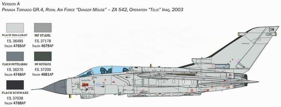 Italeri 2513S 1:32 Tornado GR.4, Modellbau, Bausatz, Standmodellbau, Basteln, Hobby, Kleben, Plastik