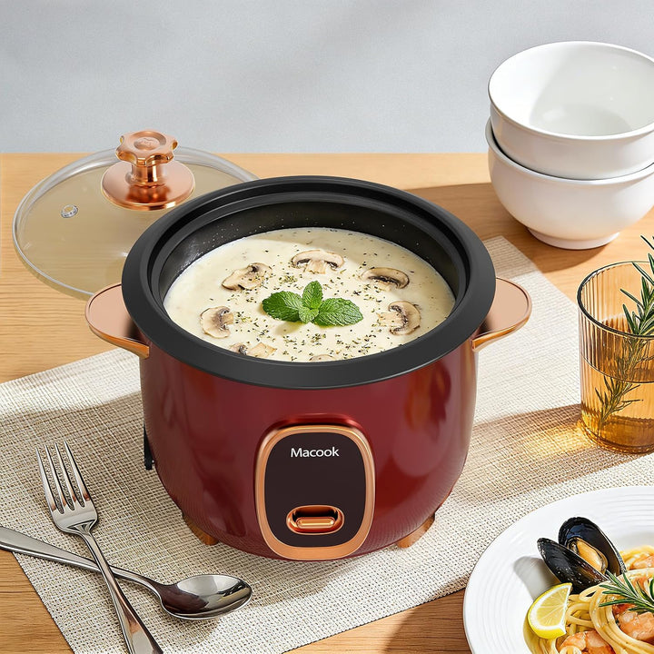 Reiskocher und Dampfgarer, (1 Liter, 8 Tassen gekocht) für 4-5 Personen, Multifunktional Antihaft-Pf
