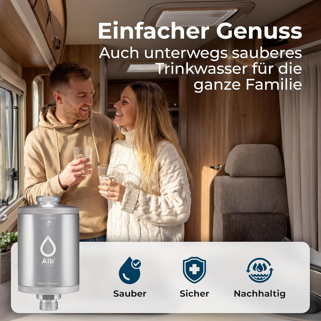 Alb Filter® MOBIL Active Trinkwasserfilter | Sauberes Trinkwasser unterwegs mit Boot, Yacht, Camping