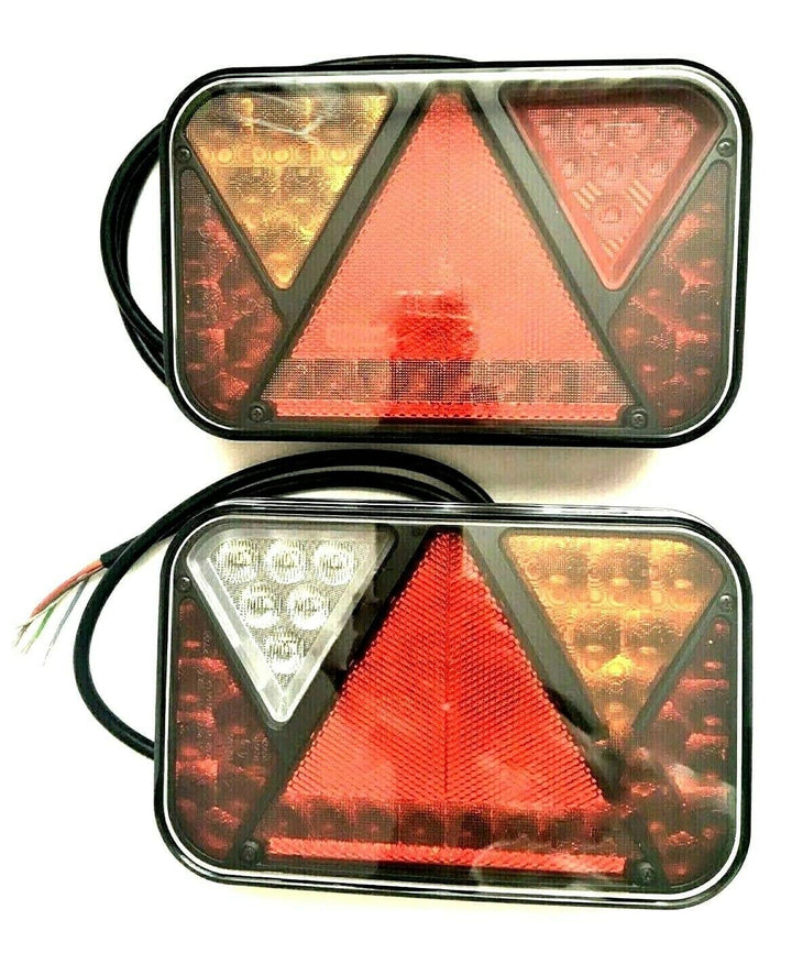 MelTruck® 2x LED 5 Funktionen Rückleuchte 12V Kabel 1m Anhänger Trailer LKW E9 Rücklicht