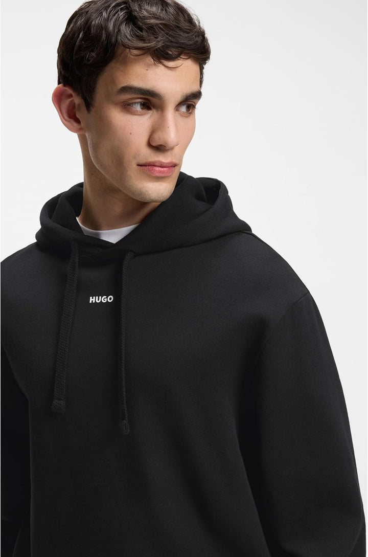 HUGO Herren Dapo Hoodie aus Baumwoll-Terry mit Kontrast-Logo XS Black1, XS Black1