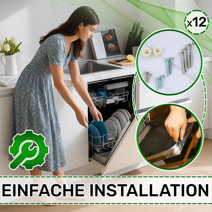 ONIX TECH Montagesatz für Befestigung Tür an Frontblende des 60 cm oder 45 cm Geschirrspüler Vollint