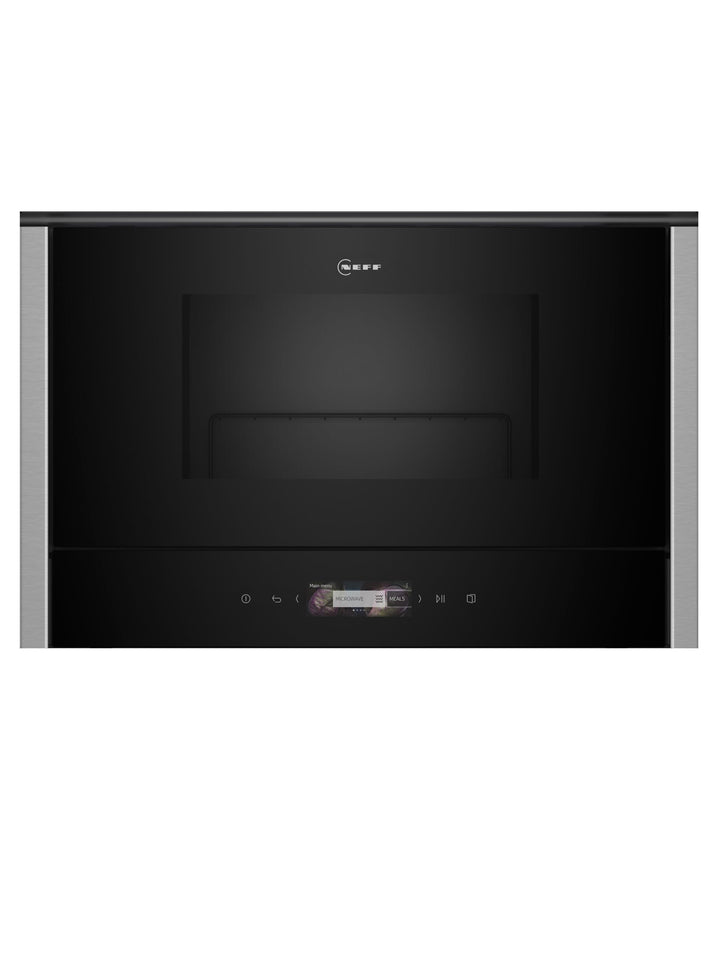 NEFF NL4GR31N1 Einbau-Mikrowelle N70, Integrierbare Mikrowelle mit Grill 40 x 60cm, Full Touch TFT-D