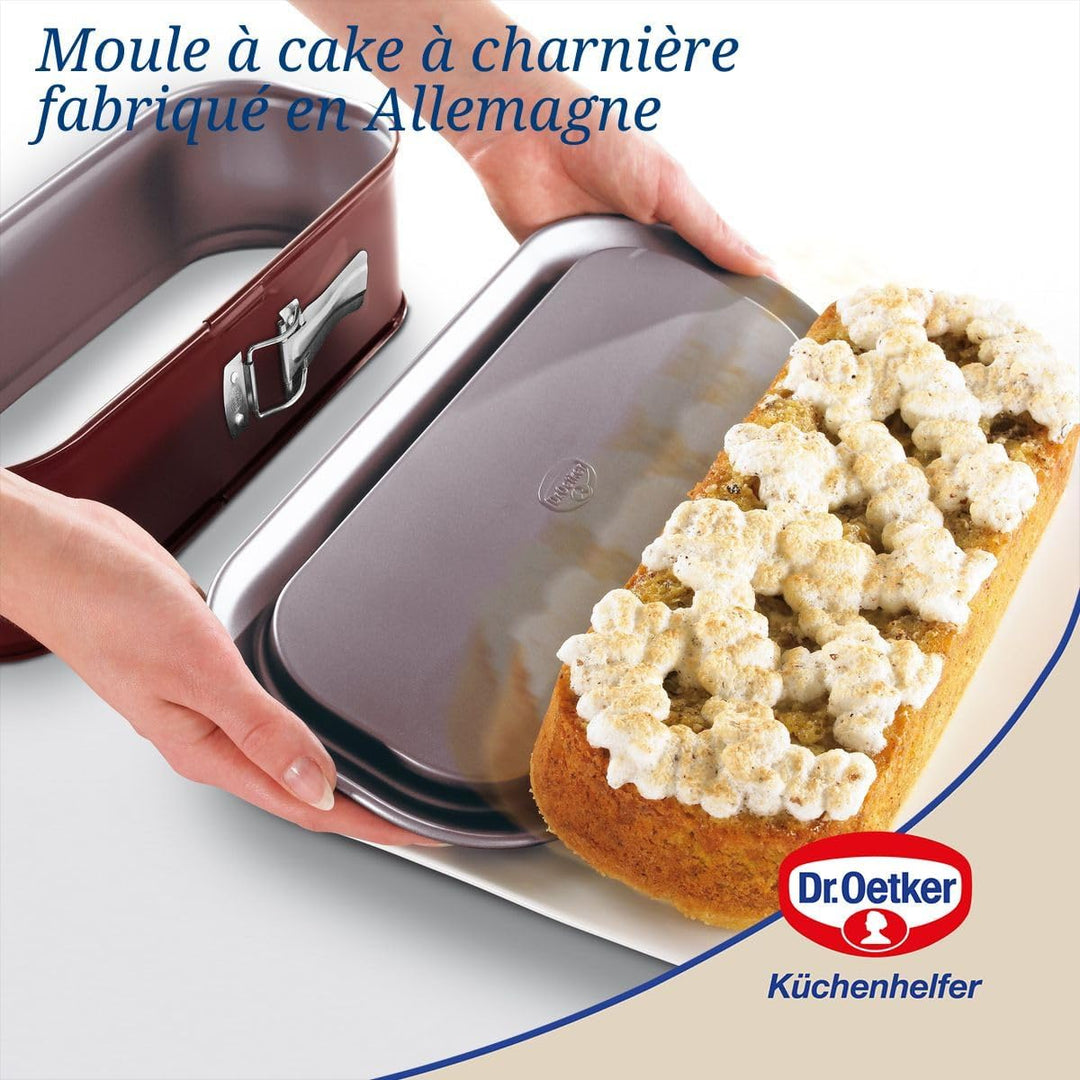 Dr. Oetker 2479 Oetker Königskuchen Springform 30 x 12 cm, mit Auslaufsschutz, Kastenform, für safti