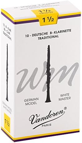 Vandoren Blätter B-Klarinette Deutsch 1,5 White Master Traditional Stärke 1,5