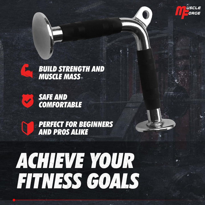 MuscleForge® Aufsatz für Latzug, Seilzug, Griff mit Drehbarem für Kabelmaschine, Kabelzug Griff für