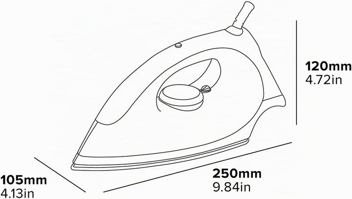 Corby Sherwood Trockenbügeleisen, 1200 W, Schwarz, EU-Stecker
