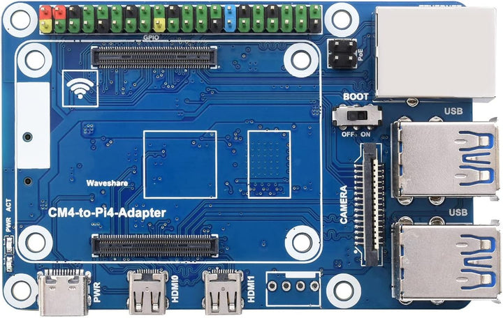 Waveshare CM4-to-Pi4-Adapter for Raspberry Pi CM4, Alternative Solution for Raspberry Pi 4B(Can be U