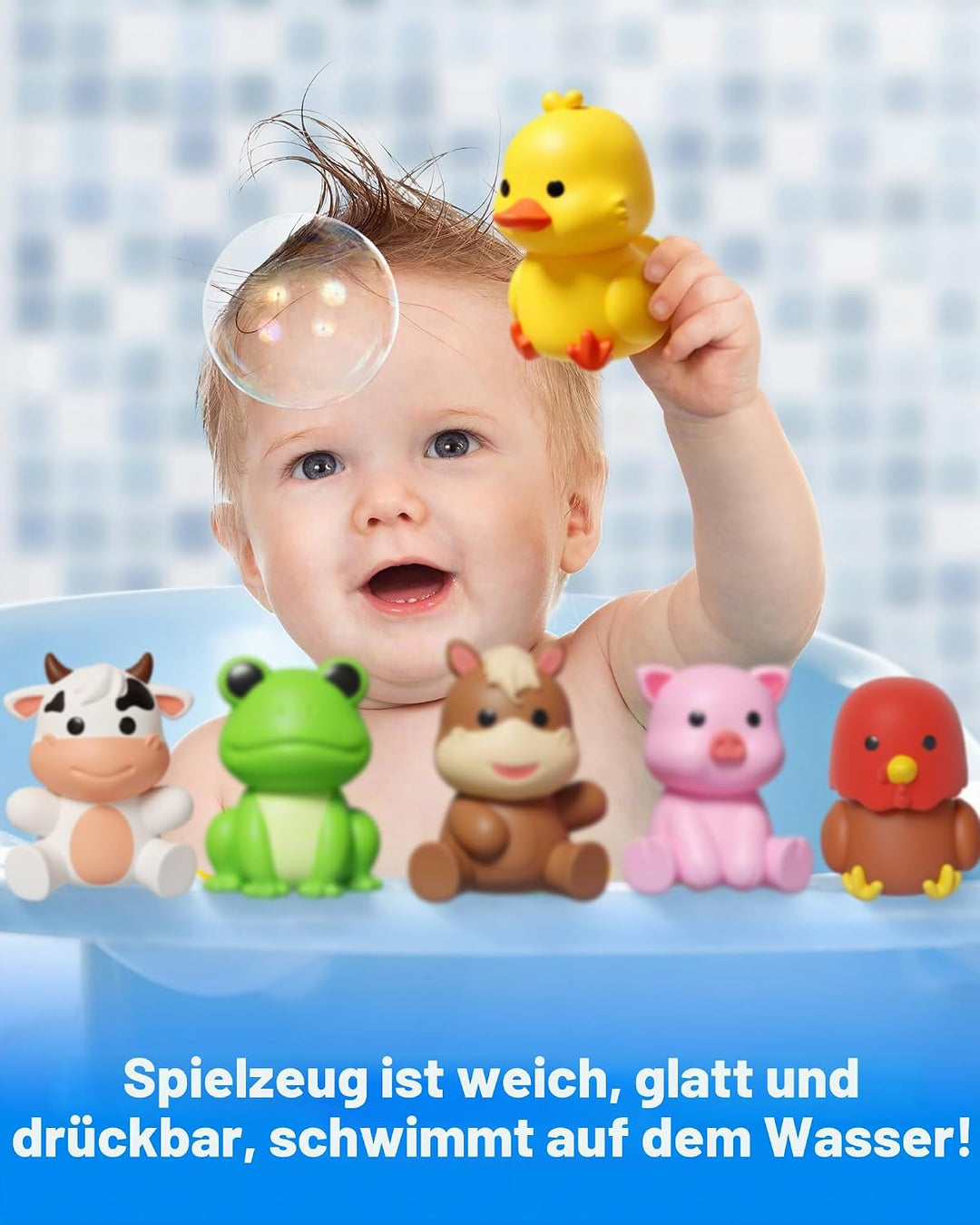 Coogam 10 Stück Bauernhof Tier Matching Spielzeug für Kinder | Feinmotorik Lernspiele für Vorschule