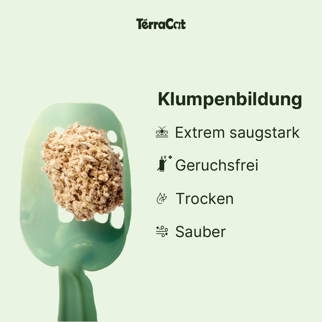 TerraCat katzenstreu, 12.5L - 10Kg Cat Litter, 100% Natürlicher Griechischer Bentonit Katzenstreu Kl