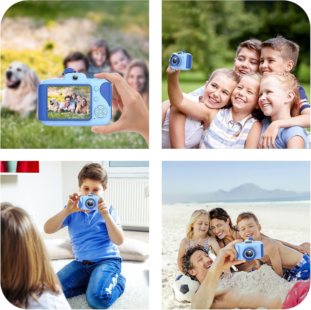 Kinderkamera - Digitalkamera Kinder mit 2,4 Zoll Grossbildschirm 1080P HD 12MP Eingebaute 32GB SD-Ka