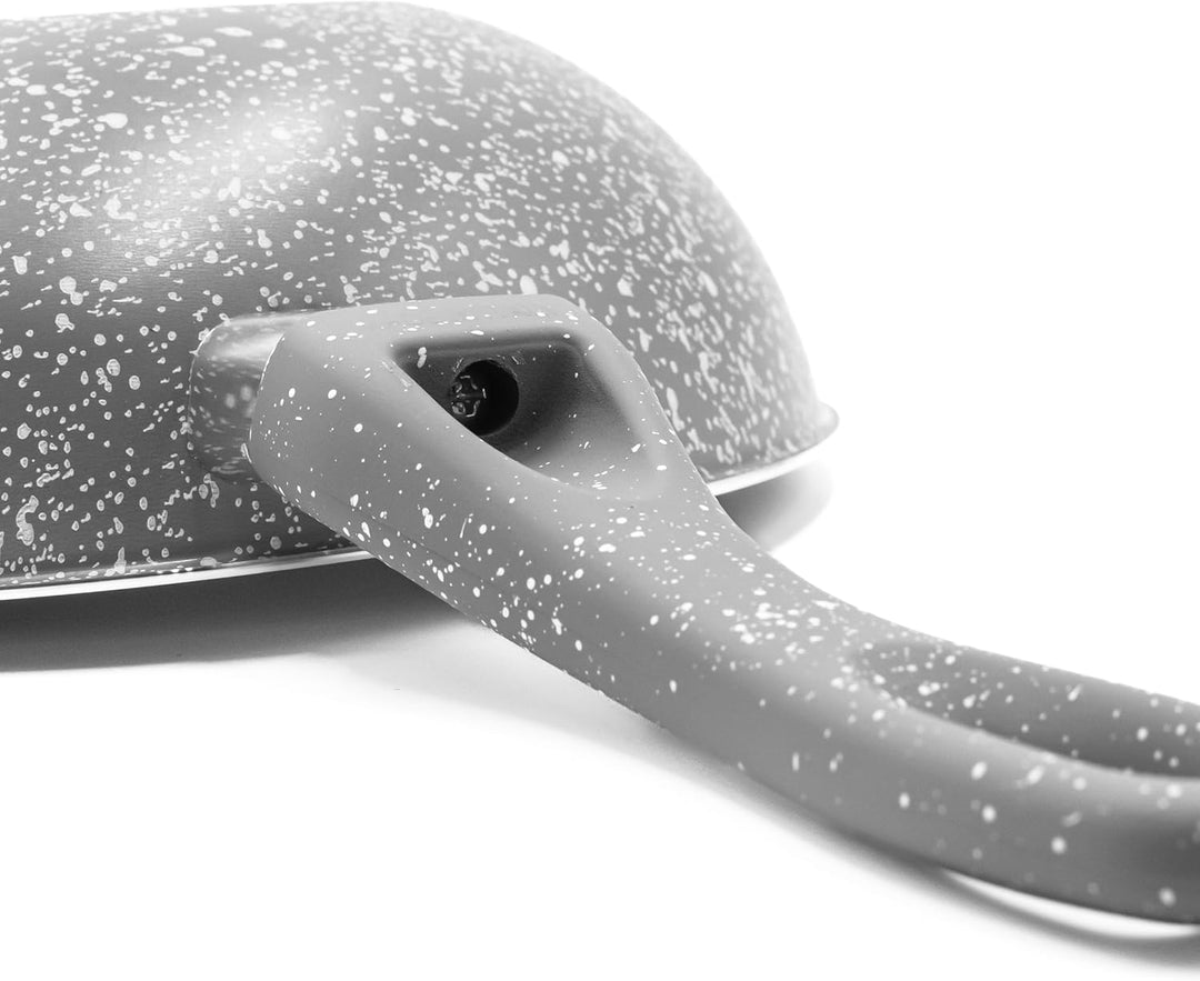 Zanetti - Rara-Stein Wokpfanne aus Aluminium in Steinoptik, Soft-Touch-Griff, Durchmesser 28 cm, her
