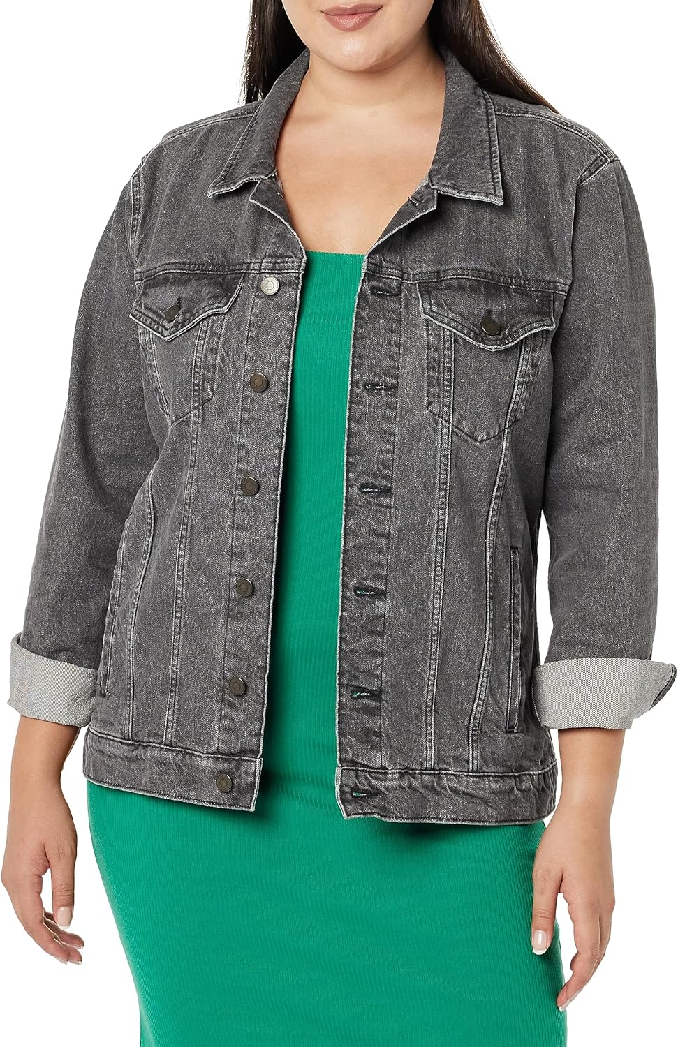 The Drop Jeansjacke für Damen, Zain Lang S Faded Carbon, S Faded Carbon