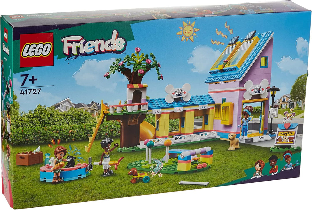 LEGO 41727 Friends Hunderettungszentrum, kreatives Tierarzt Spielzeug mit Mini-Puppen und Welpen-Fig