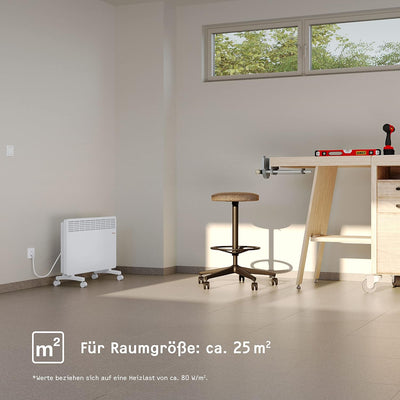 STIEBEL ELTRON neue Elektroheizung Standgerät für ca. 25 m², TÜV geprüft, Konvektor-Heizung mit einf
